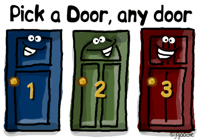 pick a door cartoon by jgoode