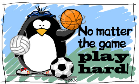 Sports Penguin - Play Hard by JGoode
