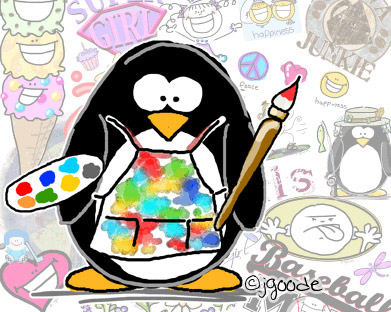 Artist penguin by JGoode