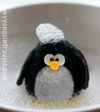 penguin bubble bath by JGoode