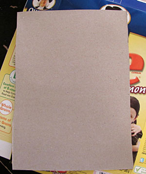 cereal box for bookmarks