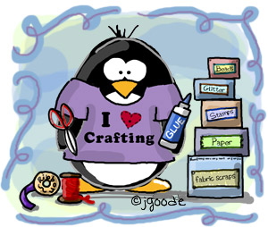 i love crafting penguin by jgoode