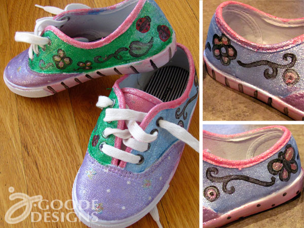 hand painted shoes by Jen Goode