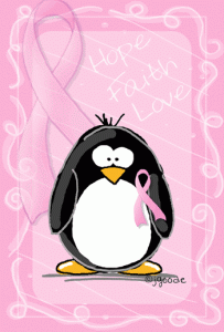 pink ribbon penguin by JGoode