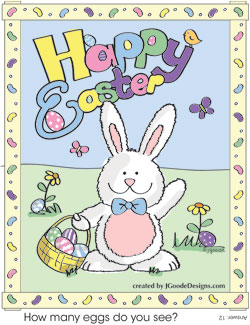 Free Easter Bunny coloring page by Jen Goode