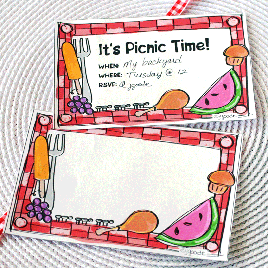 printable picnic invites you can use for your summer fun